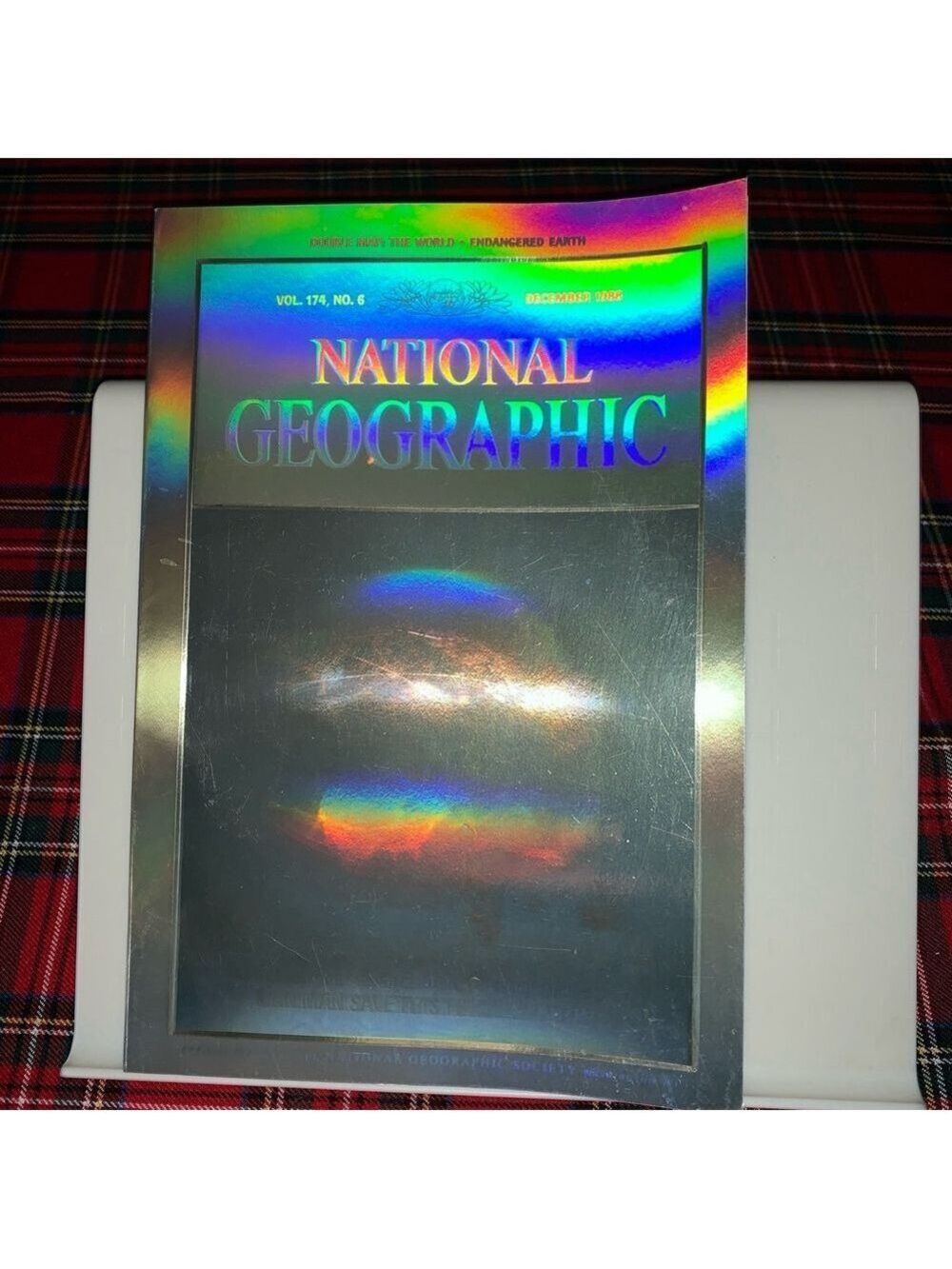 National Geographic Magazine, December 1988 holographic covers